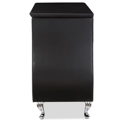 Enzo Modern And Contemporary Faux Leather 6 Drawer Dresser - Baxton Studio - Image 2