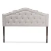 Queen Edith Modern And Contemporary Fabric Headboard Beige - Baxton Studio