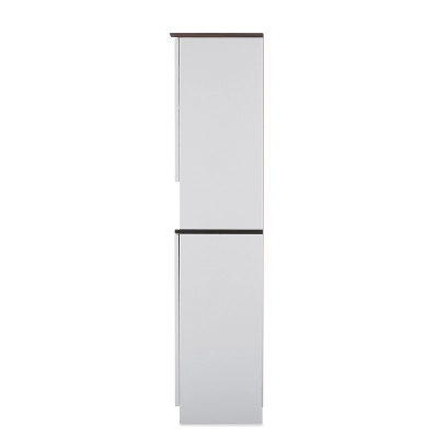 Lauren TwoTone And Buffet And Hutch Kitchen Cabinet White/Dark Brown - Baxton Studio - Image 4