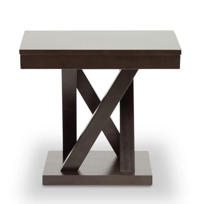 Everdon Modern End Table Dark Brown - Baxton Studio