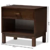 Deirdre Modern And Contemporary Wood 1 Drawer Nightstand - Baxton Studio