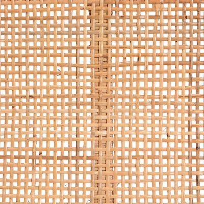 Abelia Natural Rattan And Mahogany Wood Short Accent Bench Natural Brown - Baxton Studio - Image 5