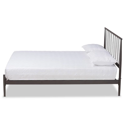 Samir Metal Platform Bed Black - Baxton Studio - Image 6