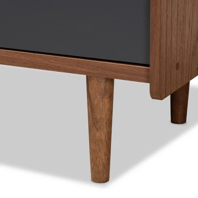 Halden And Gradient Wood 3 Drawer Chest Brown/Gray - Baxton Studio - Image 5