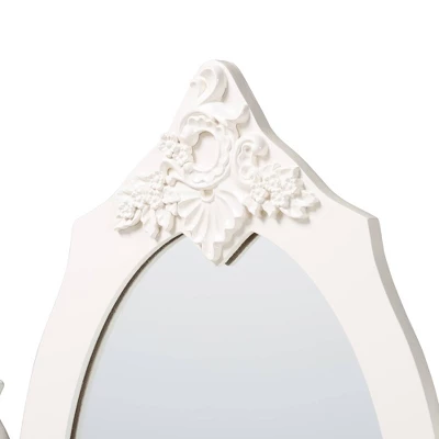 2pc Macsen Wood Vanity Set With Adjustable Mirror White - Baxton Studio - Image 5