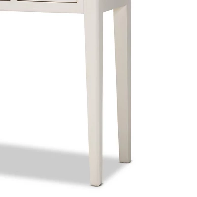 Aiko Wood Console Table White - Baxton Studio - Image 4