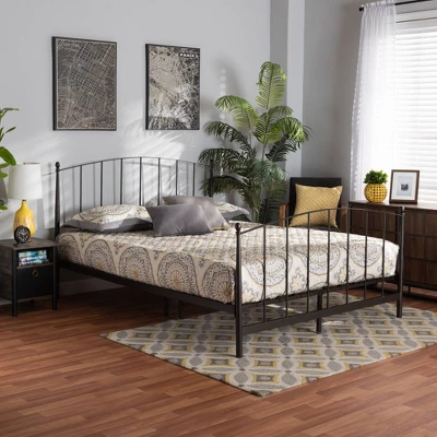 Queen Lana Metal Platform Bed Black - Baxton Studio - Image 4