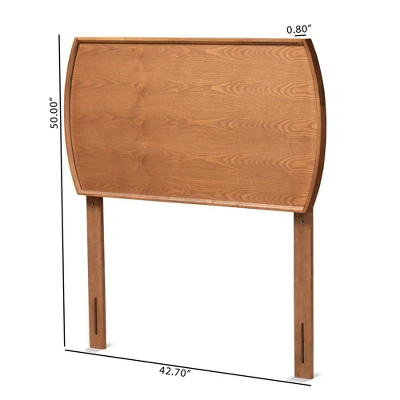 Laurien Wood Headboard Walnut - Baxton Studio - Image 4