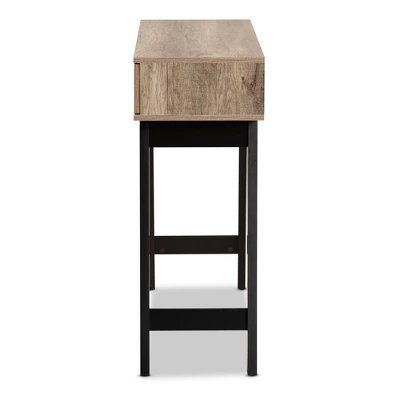 Wales Wood 2 Drawer Console Table Light Brown - Baxton Studio - Image 3