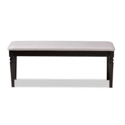 Giovanni Fabric Upholstered And Wood Dining Bench - Baxton Studio