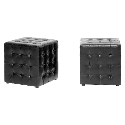 Set Of 2 Siskal Modern Cube Ottoman - Baxton Studio - Image 5