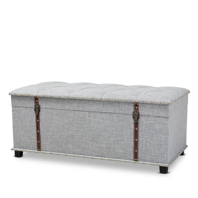 Kyra Fabric Upholstered Storage Trunk Ottoman - Baxton Studio - Image 12