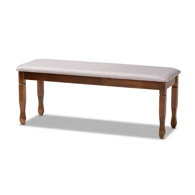 Corey Fabric Upholstered And Wood Dining Bench - Baxton Studio - Image 7
