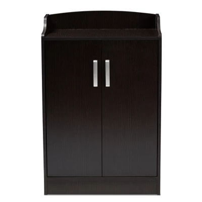 Verdell Modern And Contemporary Finished Shoe Cabinet Dark Brown - Baxton Studio - Image 2