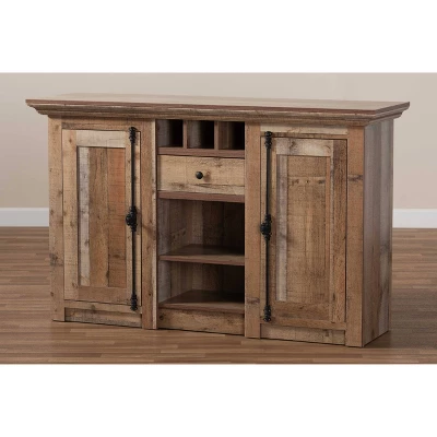 2 Door Albert Wood Dining Room Sideboard Buffet Brown - Baxton Studio - Image 4