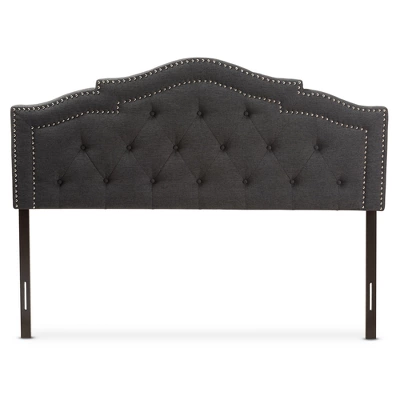 Queen Edith Modern And Contemporary Fabric Headboard Dark Gray - Baxton Studio