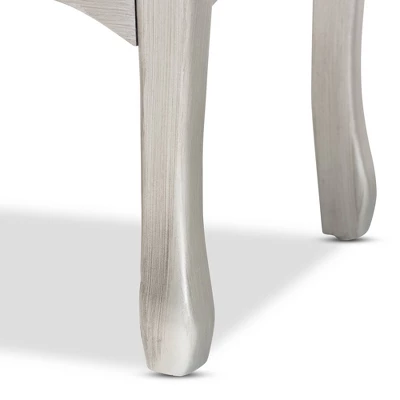 Eliya Brushed Wood 3 Drawer Storage Cabinet Silver - Baxton Studio - Image 6