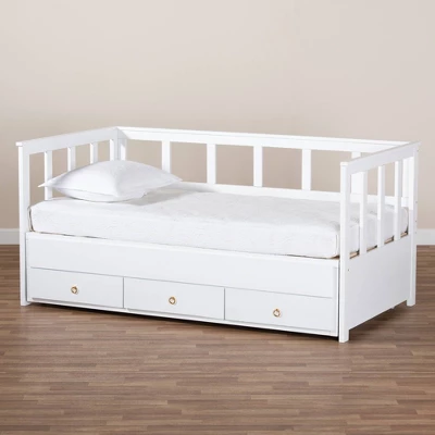 Twin To King Kendra Expandable Daybed With Storage Drawers White - Baxton Studio - Image 12