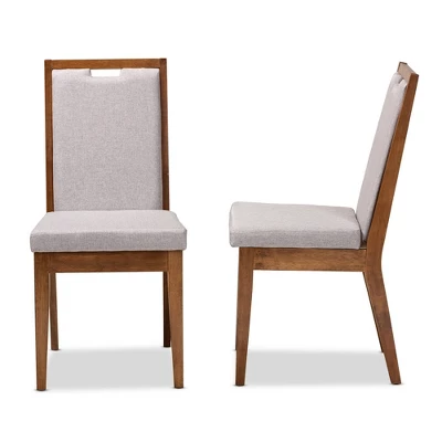 2pc Octavia Wood Dining Chair Set - Baxton Studio - Image 2