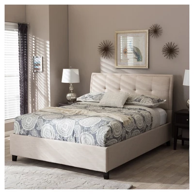 Queen Lea Modern And Contemporary Mix - Linen Storage Platform Bed - Baxton Studio - Image 7