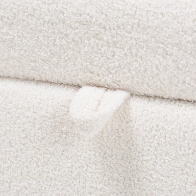 Oakes Boucle Upholstered Storage Bench Ivory - Baxton Studio - Image 2