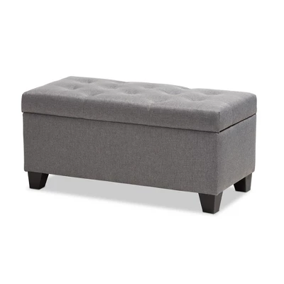 Michaela Modern And Contemporary Fabric Upholstered Storage Ottoman - Baxton Studio - Image 12