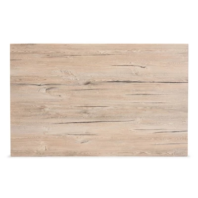 5pc Carmen Wood And Metal Dining Set Oak Brown/Dark Brown - Baxton Studio - Image 3