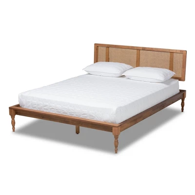 Romy Wood Platform Bed Ash Walnut - Baxton Studio - Image 10