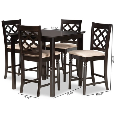 5pc Ramiro Wood Pub Set - Baxton Studio - Image 8
