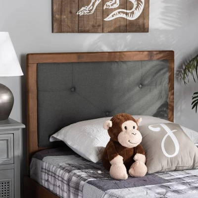 Abner Fabric Upholstered Wood Headboard - Baxton Studio - Image 3