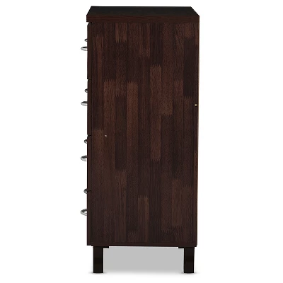 Mayson Modern And Contemporary Wood 4 Drawer Storage Chest Oak Brown Finish - Baxton Studio - Image 2