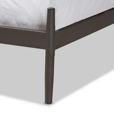 Samir Metal Platform Bed Black - Baxton Studio - Image 2
