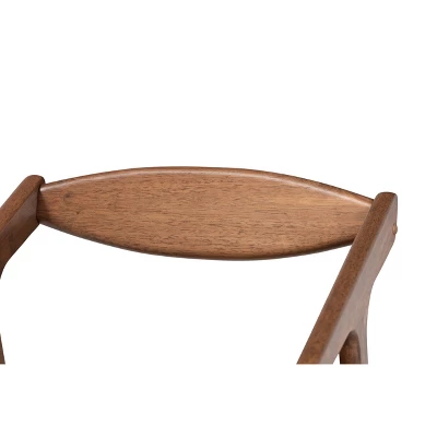 2pc Harland Faux Leather Upholstered And Wood Dining Chair Set - Baxton Studio - Image 3