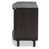 Walda Wood Cabinet With 2 Sliding Doors And 2 Drawers TV Stand For TVs Up To 70" Dark Brown - Baxton Studio