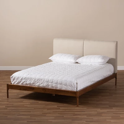 Aveneil Walnut Finished Platform Bed - Baxton Studio - Image 7