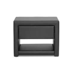 Massey Upholstered Modern Nightstand - Baxton Studio