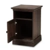Nolan 1 Door Wood Nightstand Brown/Black - Baxton Studio
