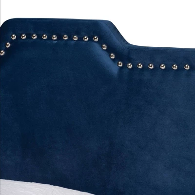 Benjen Glam Velvet Fabric Upholstered Panel Bed - Baxton Studio - Image 3